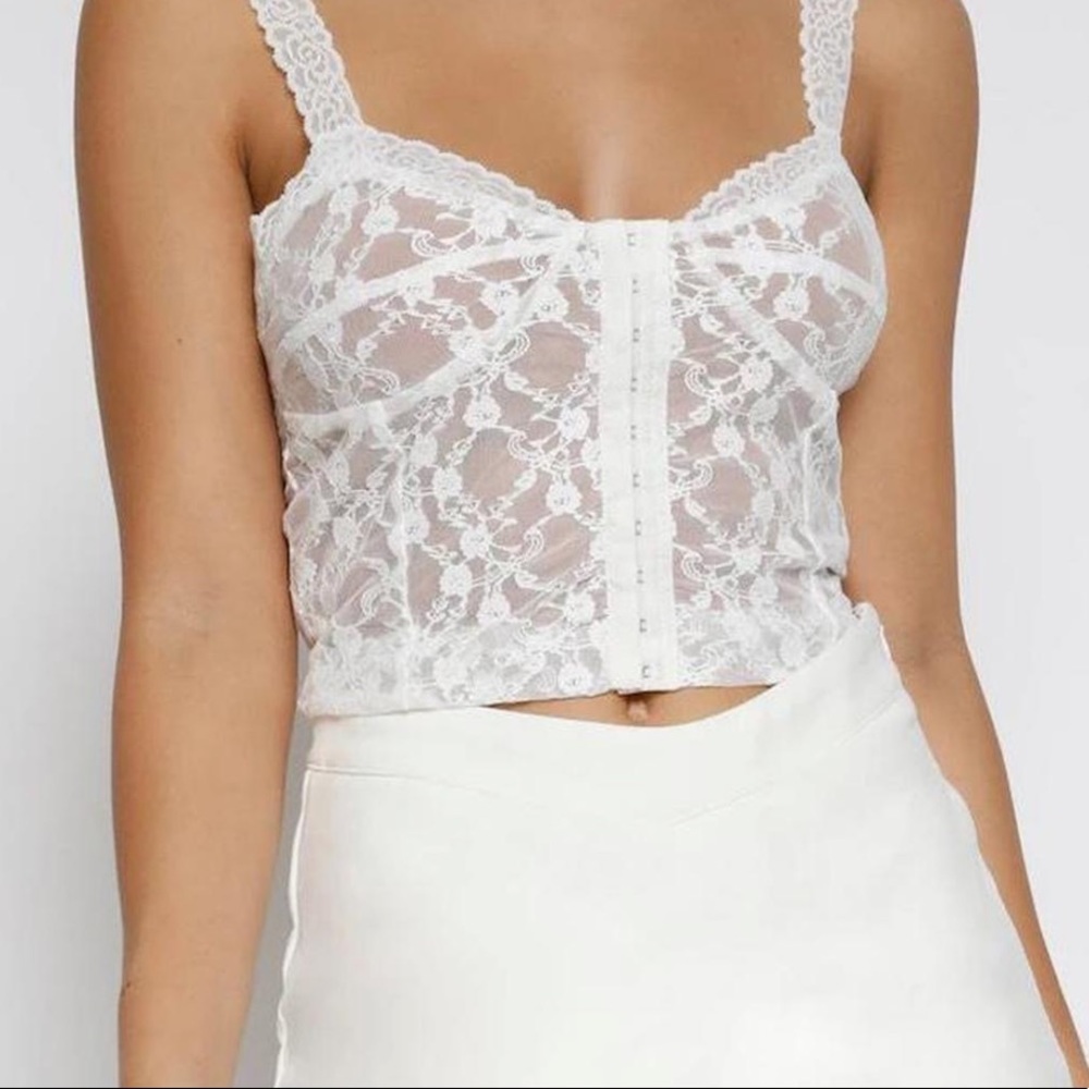 Tiger mist lace tank top